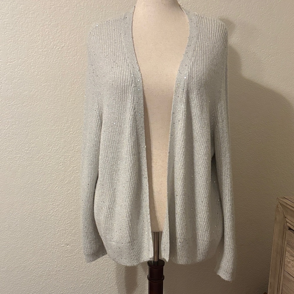 Lane Bryant Sparkly Open Front Cardigan